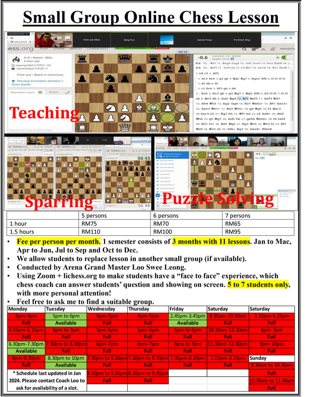 Small Group Online Chess Lesson in Malaysia