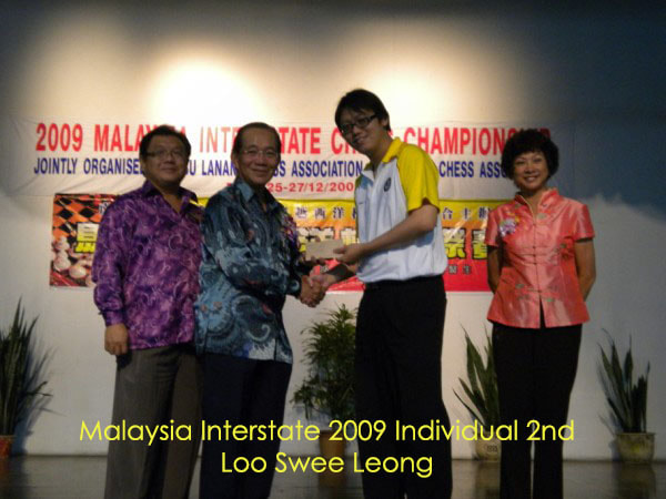 Best performance in national event: 2nd Placing in Malaysia Interstate Chess Championship 2009.