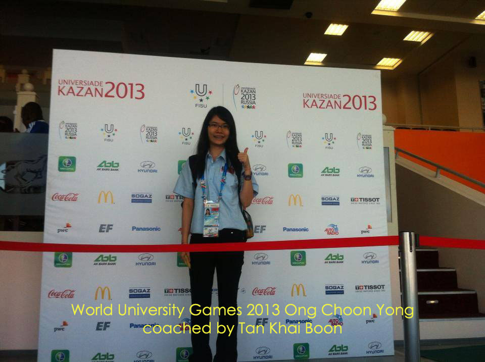 World University Games 2013 Ong Choon Yong learned from Tan Khai Boon